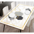 Біла скатертина для кухні та їдальні на замовлення "White marble", 60*90 см Біла скатертина для кухні та їдальні на замовлення "White marble", 60*90 см
